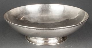 F.W. Smith Silver Co Modern Sterling Hammered Bowl