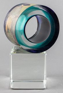 Leon Applebaum Modern Art Glass Sculpture