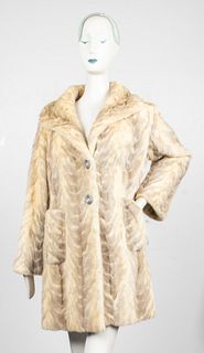 Dyed Beaver Fur Coat