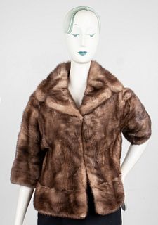 Greyish Brown Mink Fur Coat
