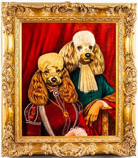 Anthropomorphic Dog Portrait, Acrylic on Canvas