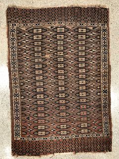 Bokhara Persian Rug / Mat, 3' 10" x 2' 7.5"