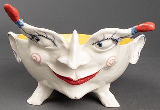 Mark Switzer Whimsical Figural Ceramic Bowl