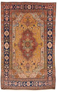 Exceptional Mohtasham Kashan Rug, Persia, ca. 1875; 8 ft. 3 in. x 5 ft. 2 in.