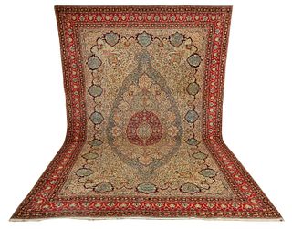 Fine Mohtasham Kashan Carpet, Persia, last quarter 19th century; 15 ft. 8 in. x 10 ft. 6 in.