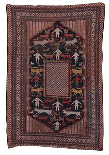 Khamseh Confederacy Rug, Persia, mid 19th century; 6 ft. 1 in. x 4 ft. 1 in.