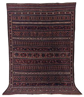 Belouch Flat Woven Carpet, Afghanistan, mid 19th century; 10 ft. 10 in. x 7 ft.