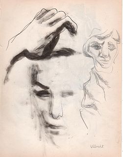 Portrait, Ink, John Ulbricht, 1940's