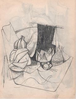 Still Life, Graphite, John Ulbricht, 1940's