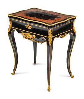 A Napoleon III Gilt Bronze Mounted Boulle Marquetry Dressing Table