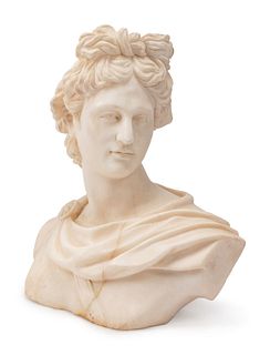 An Italian Marble Bust of Apollo