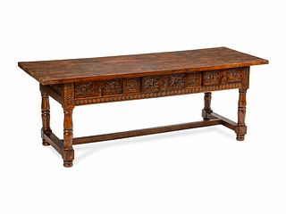 A Renaissance Style Oak Refectory Table