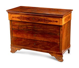 An Italian Mahogany and Marquetry Chest of Drawers