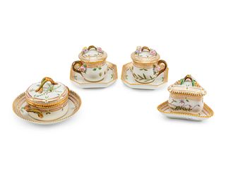Four Royal Copenhagen Flora Danica   Porcelain Articles