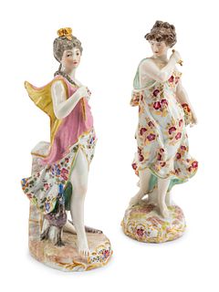A Pair of Continental Porcelain Figures