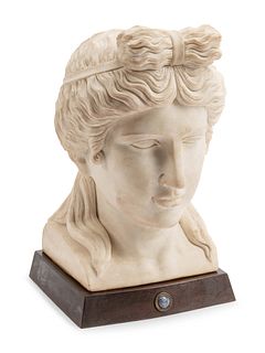 A Composition Marble Head After the Antique
