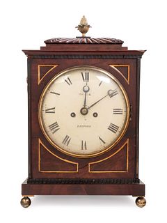 A Regency Brass Mounted Mahogany Bracket Clock