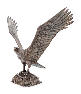 An Asprey Silver Eagle-Form Ornament