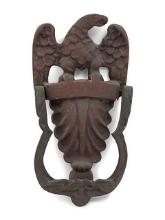 A Patinated Bronze "Eagle" Door Knocker