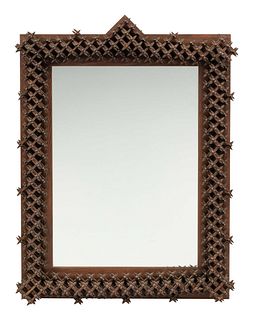 A Tramp Art Mirror