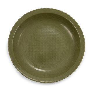 A Large Celadon Glazed Porcelain Bowl