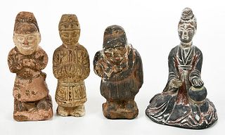 Four Chinese Pottery Figures