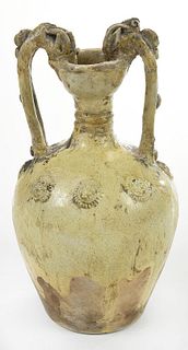 Chinese Pottery Amphora with Dragon Handles