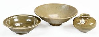 Three Longquan Style Celadon Items