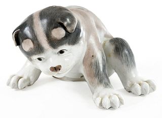 Japanese Porcelain Figure of a Puppy