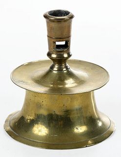 A North European Brass Capstan Candlestick