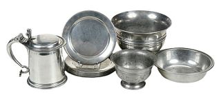19 Pieces Assorted Pewter and Plated Metalware