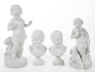 Four Bisque Figures, Lecourney and Falconet