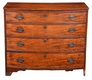 American Federal Mahogany Bow Front Chest
