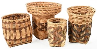 Four Carol Welch Cherokee Baskets