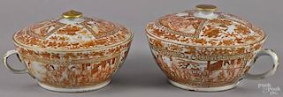 Pair of Chinese export porcelain chamber pots, 1
