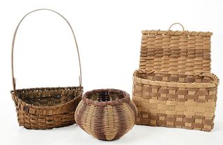 Three Cherokee Baskets 