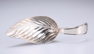 A CHRISTOFLE SILVER-PLATED CADDY SPOON, early 'GC' mark, th