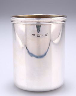A VICTORIAN SILVER BEAKER, probably by Thomas Diller, marks