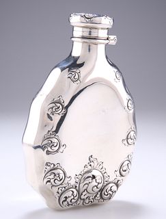 AN AMERICAN STERLING SILVER FLASK, by Tiffany & Co, c.1900,
