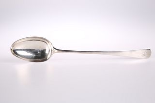 A GEORGE III OLD ENGLISH PATTERN SILVER BASTING SPOON, by T