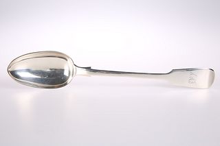 A VICTORIAN SILVER FIDDLE PATTERN BASTING SPOON, by George 