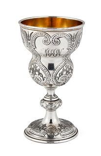 A VICTORIAN SILVER GOBLET, by Robert Hennell III, London 18