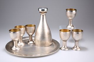 A 1970s EIGHT-PIECE SILVER DRINK SET, by House of Lawrian f
