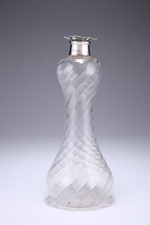 A LATE VICTORIAN SILVER MOUNTED CARAFE, by William Hutton &
