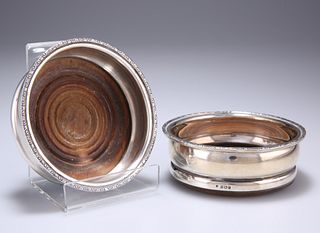 A PAIR OF ELIZABETH II SILVER COASTERS, by Charles S Green 