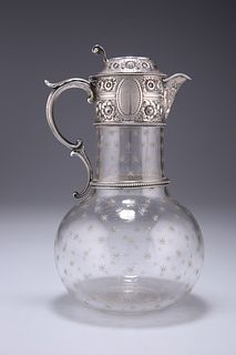 A LATE VICTORIAN SILVER-MOUNTED CLARET JUG, by John Bodman 