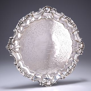 A WILLIAM IV SILVER SALVER, by Paul Storr, London 1837, wit