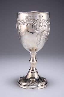 A LARGE VICTORIAN SILVER GOBLET, by Robert Harper, London 1