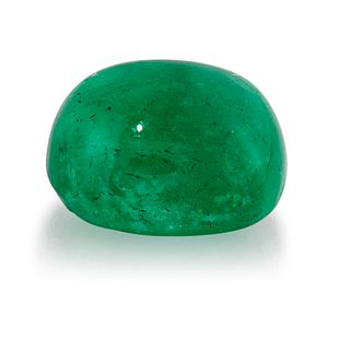 A LOOSE CUSHION CABOCHON EMERALD, estimated weight 1.49ct a