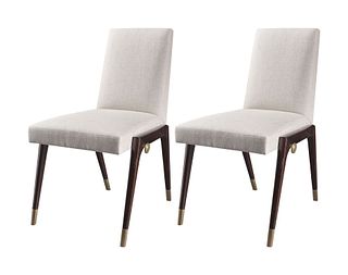 PAIR OF SLING SIDE CHAIRS BY THOMAS PHEASANT for BAKER